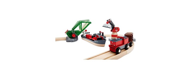 BRIO® Spielzeugeisenbahn-Erweiterung »BRIO® WORLD Container Hafen Set«