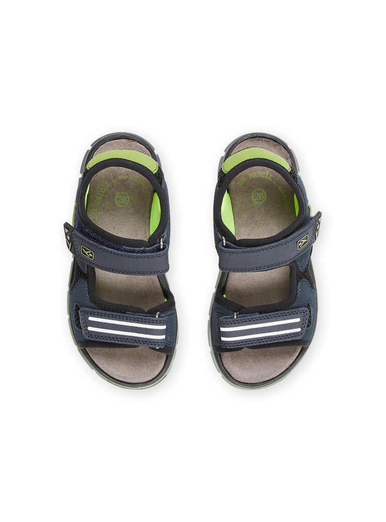 Sandales bleu marine en cuir