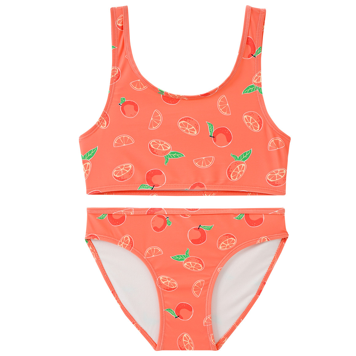 Famy Mädchen Bikini mit Allover-Print hellorange