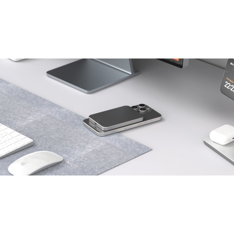 LINQ LQWP052 banque d'alimentation électrique 5000 mAh Recharge sans fil Argent