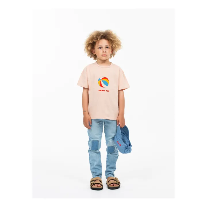Wander & Wonder T-Shirt Summer Fun Coton Bio | Rose pêche