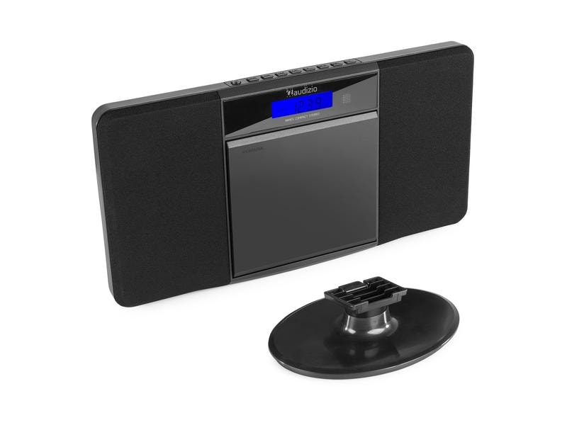 Audizio Radio/CD-Player Nimes Schwarz Stilvolles Stereo-HiFi-System mit USB und CD-Player