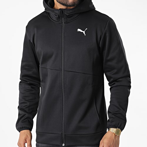 Sweat Zippé Capuche Train All Day 522339 Noir