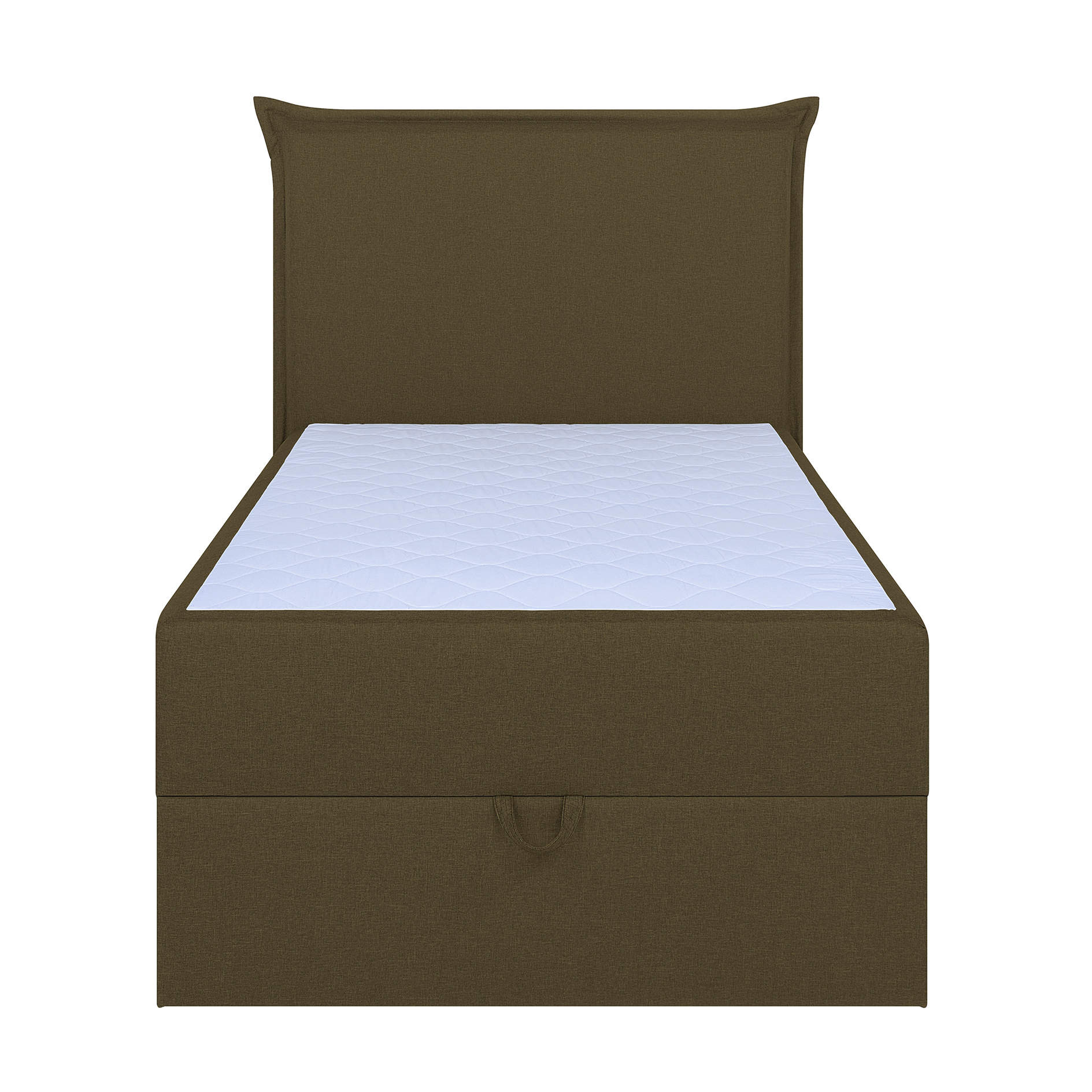 Boxspringbett - braun - mit Bettkasten - H3 - 100x200 cm