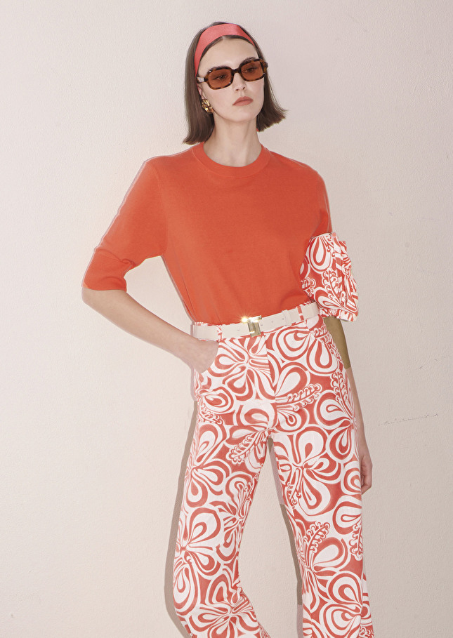 Pull Paolinecorail en laine et coton
