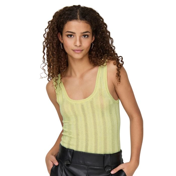 JDY Beauty SL Glitter Structured Knit Tanktop Dames