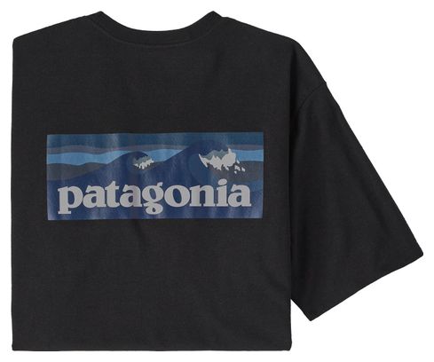 T-Shirt Patagonia Boardshort Logo Pocket Noir