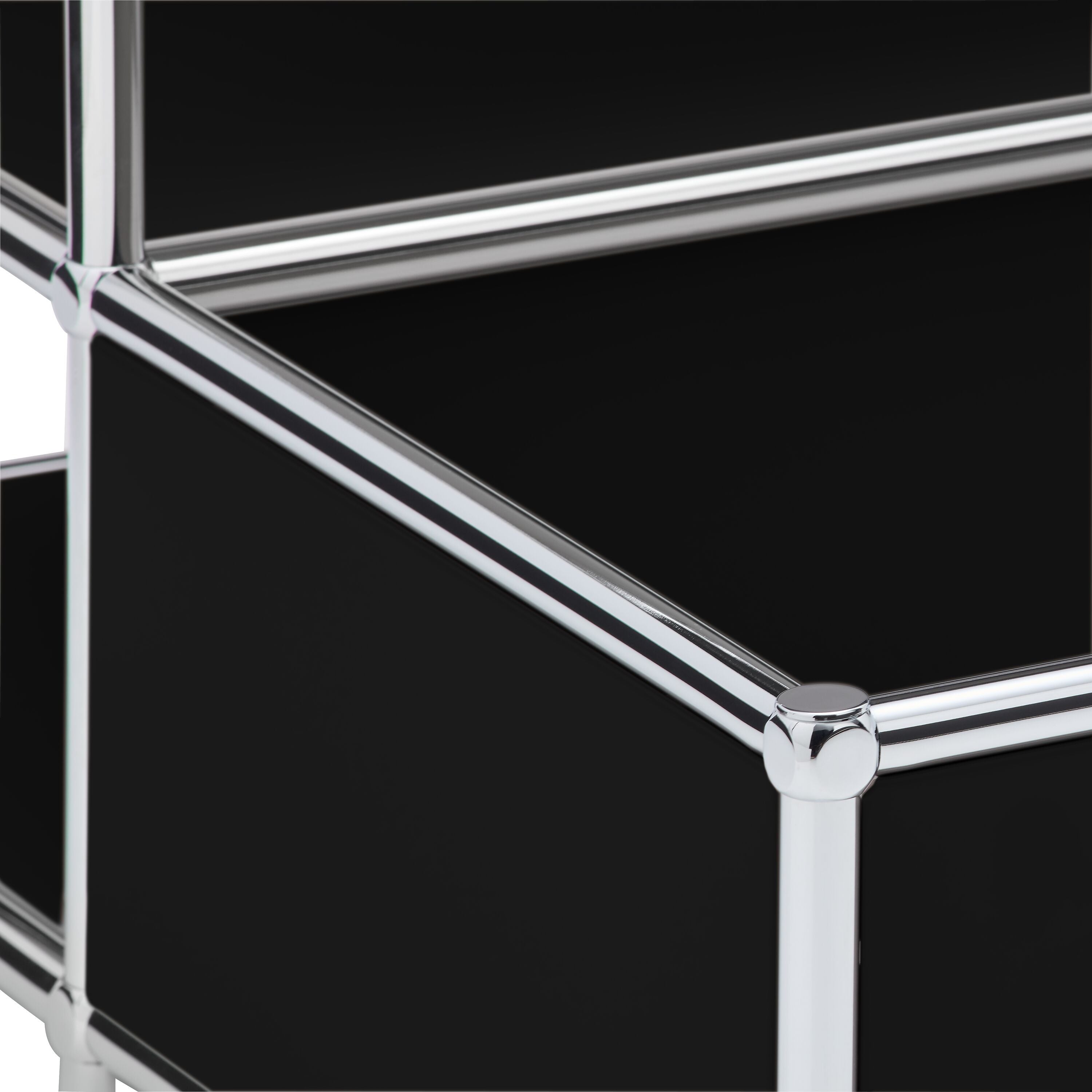 FLEXCUBE Salontisch - Schwarz / B: 77.5 cm x T: 77.5 cm x H: 43.5 cm