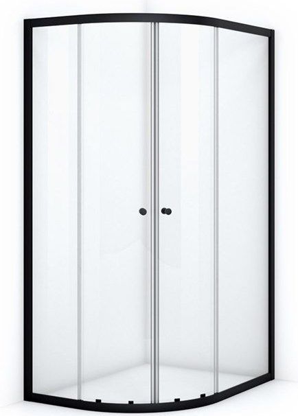 Ruby Allure - Douchecabine - Mat Zwart - 120x90 cm - Helder Glas - Schuifdeur Offset