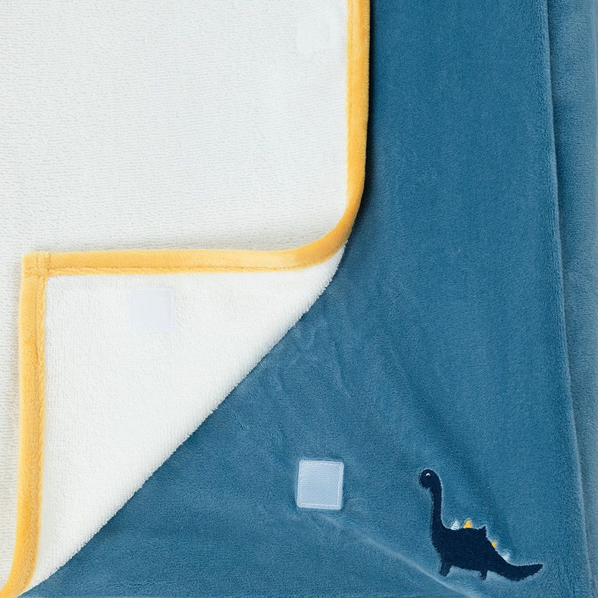 Housse de matelas à langer en polyester Mes amis les dinos - Bleu moyen