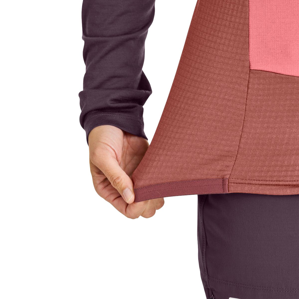 ORTOVOX Fleece Grid Weste Damen mountain rose