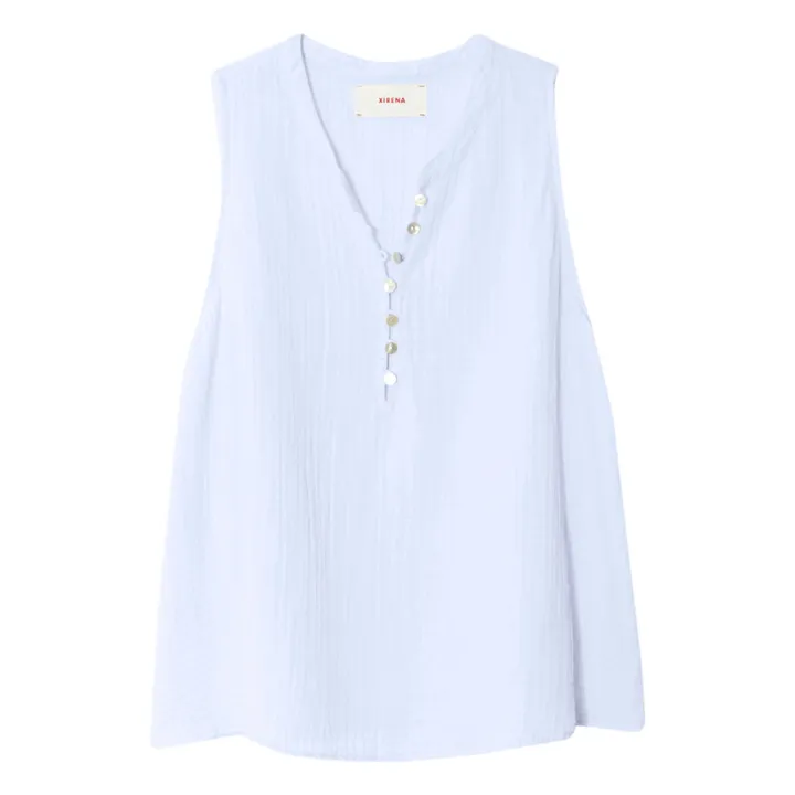 Xirena Top Tish Gaze de Coton | Bleu pâle