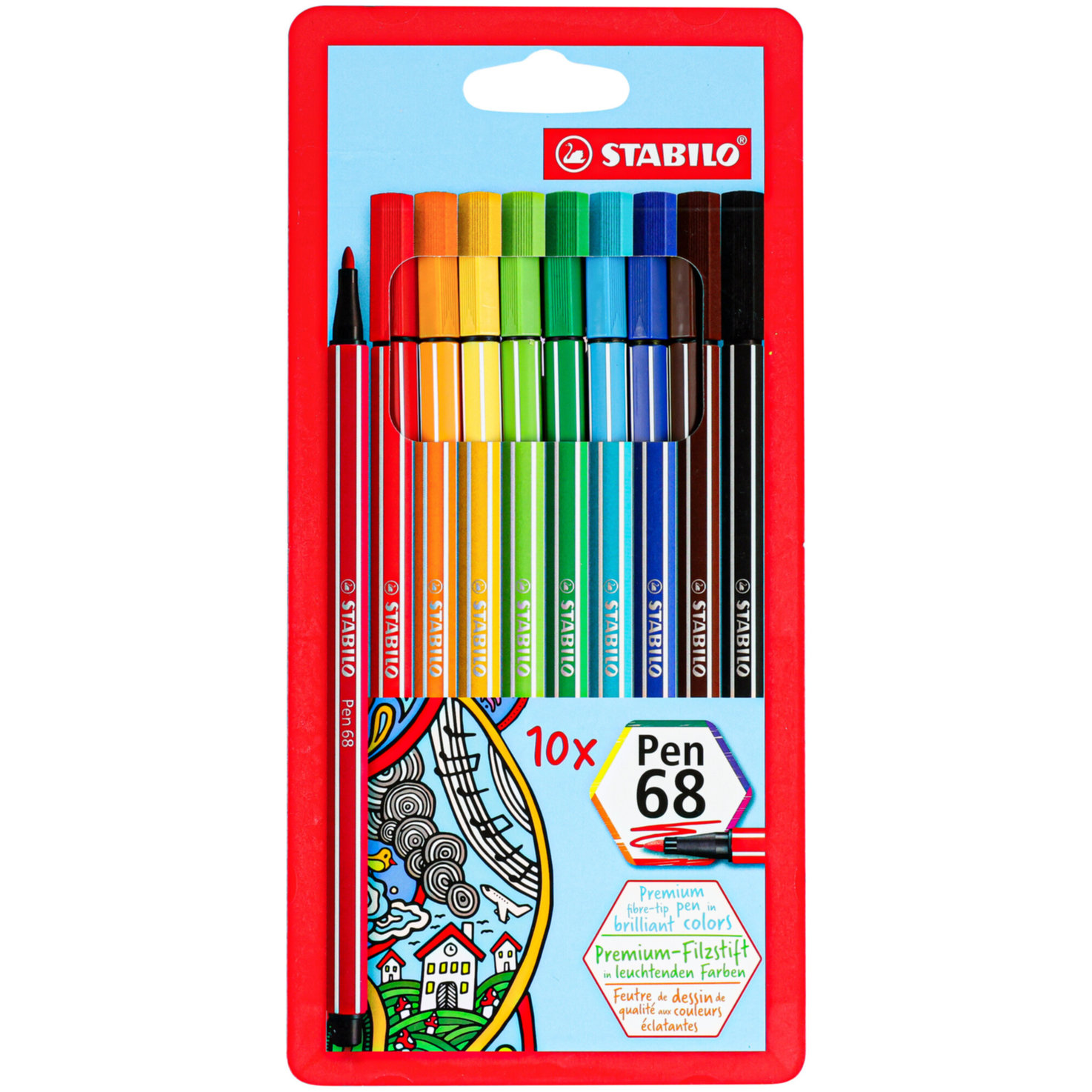 STABILO Fasermaler Pen 68 10er Etui