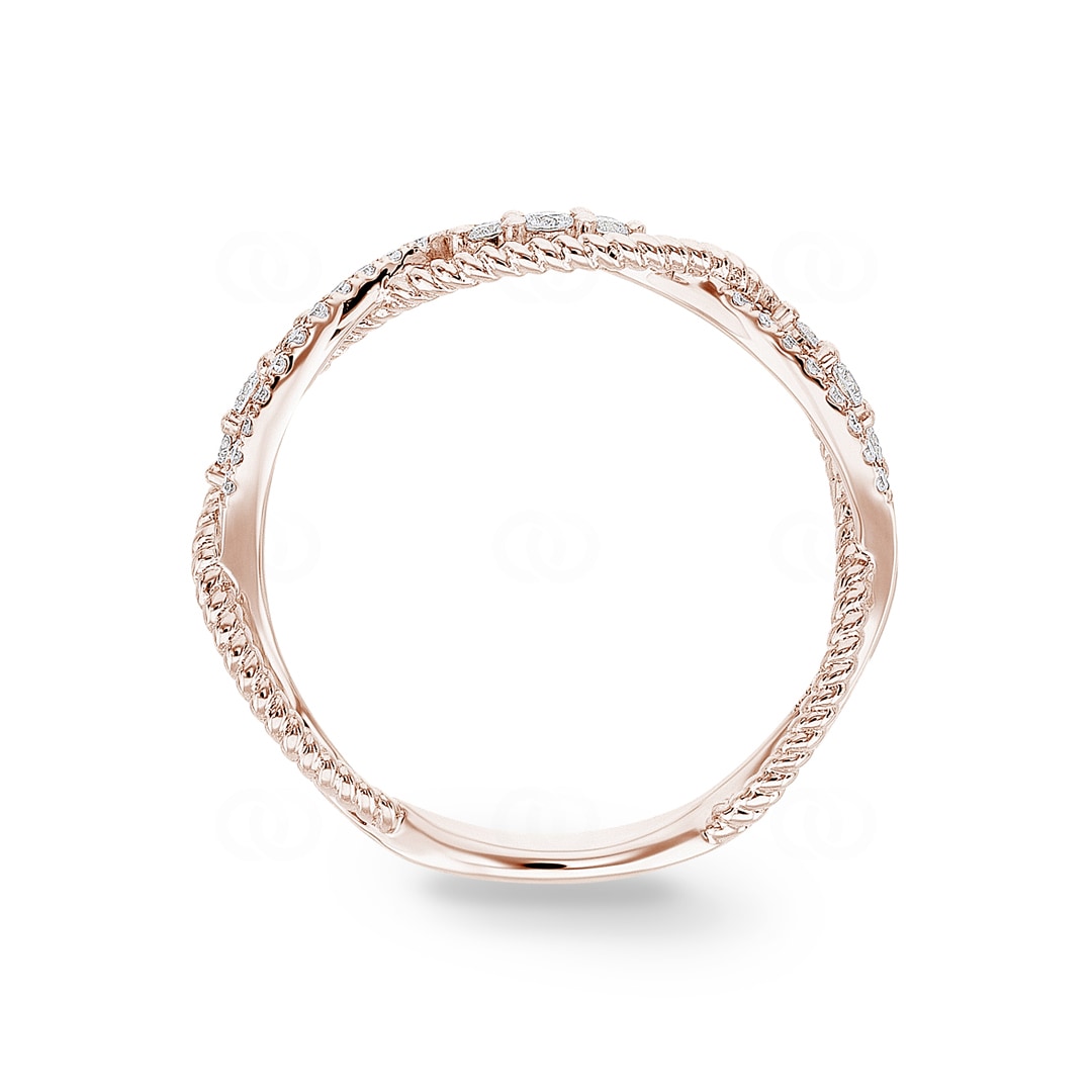 0.23 Karat Diamantring 750/18 K Roségold
