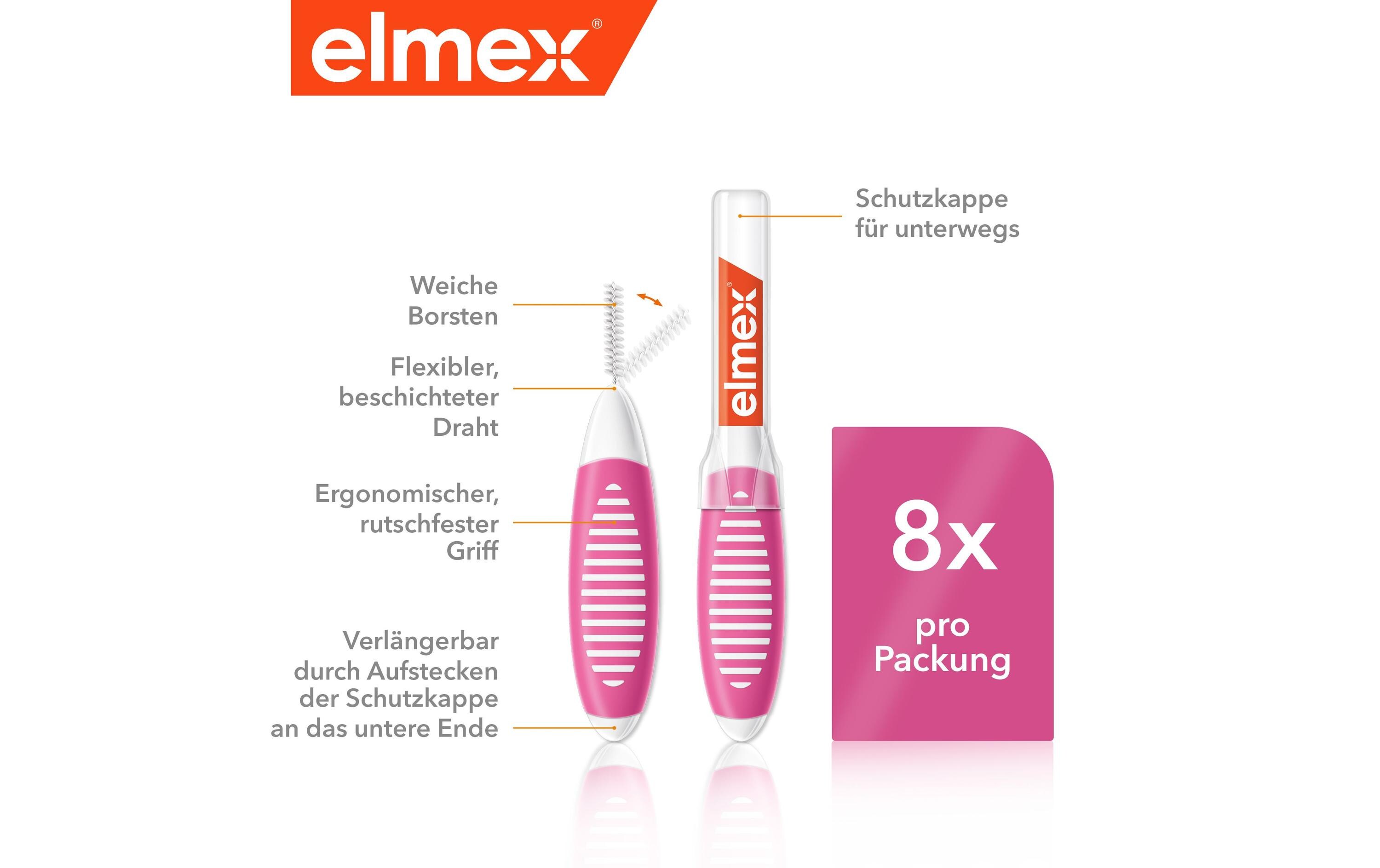 Interdentalbürsten Pink, Grösse 0 0,4 mm, 8 StückHochwertige Bürsten für eine zuverlässige Reinigung der Zahnzwischenräume