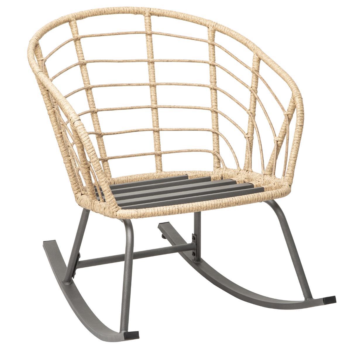 FAUTEUIL A BASCULE CHERONE GRIS