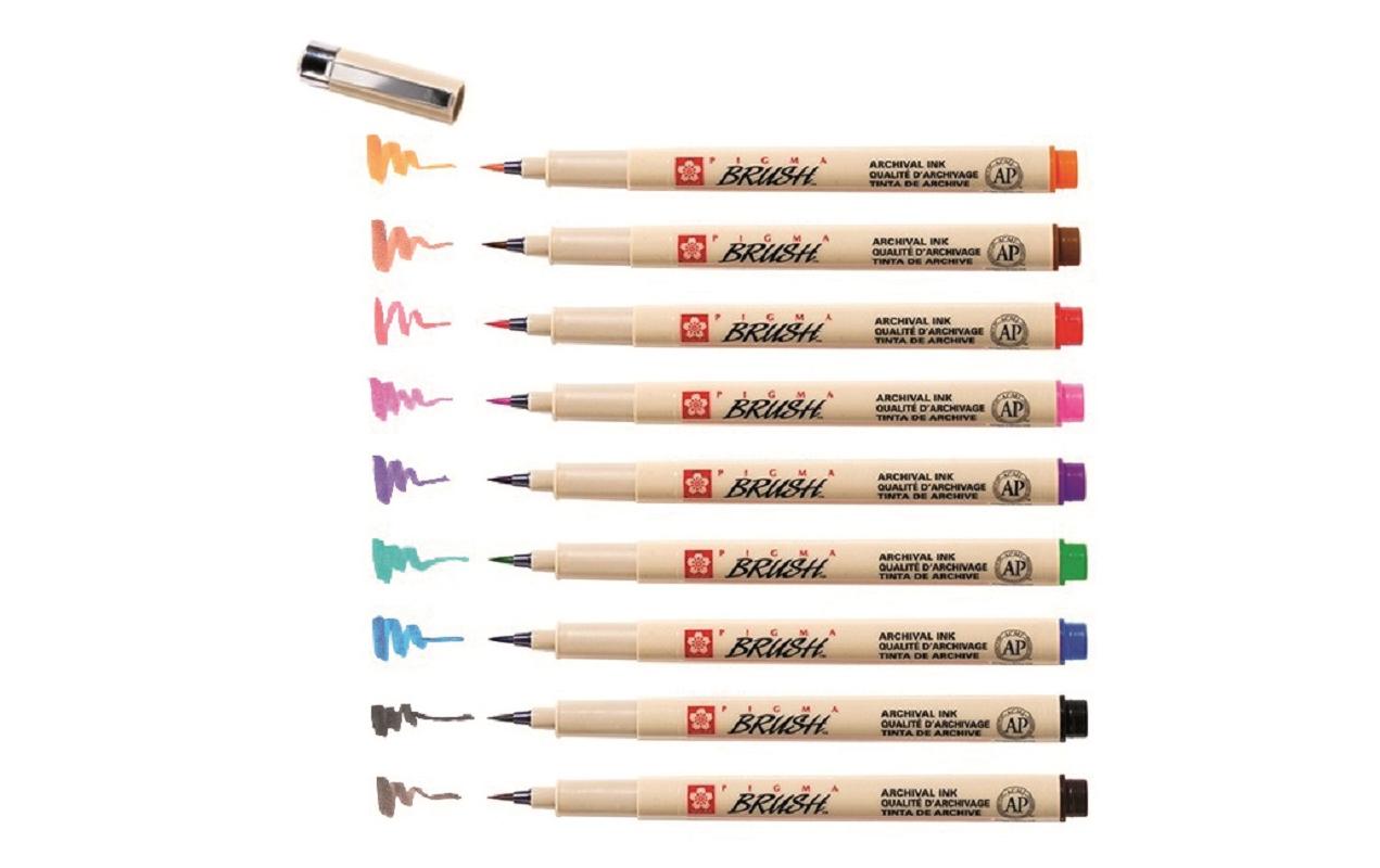 Brushpen Pigma 9er SetSakura Pigma Brush Etui