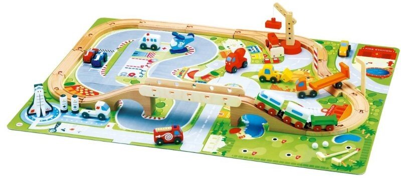 Trudi Sevi 82086 Set Eisenbahn Autodrom