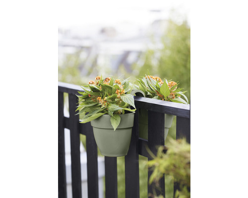elho Vibia Campana Flower Twin 21 bloembak, kunststof, 21 x 38,4 x 26,5 cm, pistachegroen