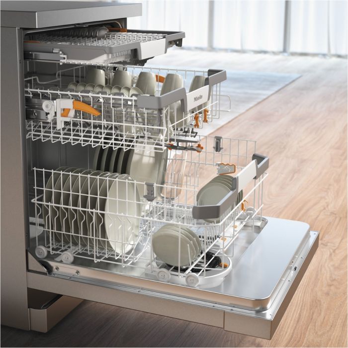 Miele Stand-Geschirrspüler G 7600 SC AutoDos Edelstahl CleanSteel