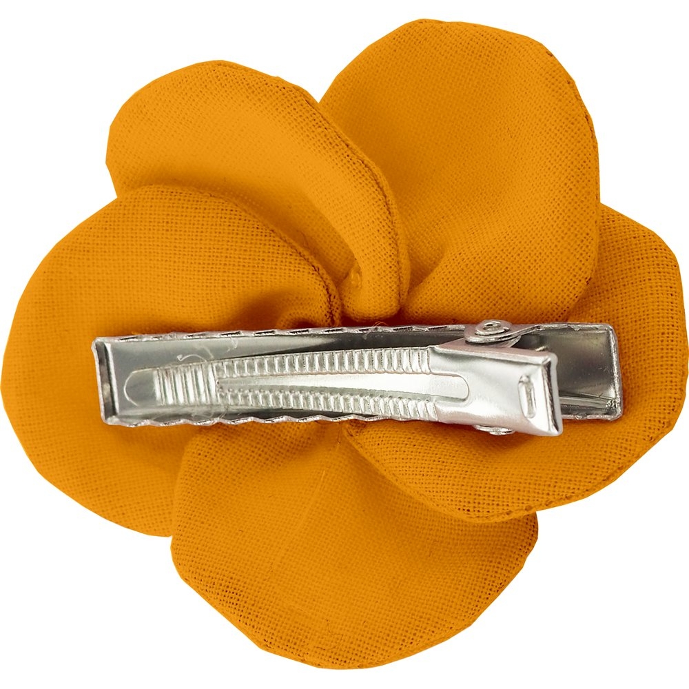 Petite Barrette Pétales De Fleur Ochre