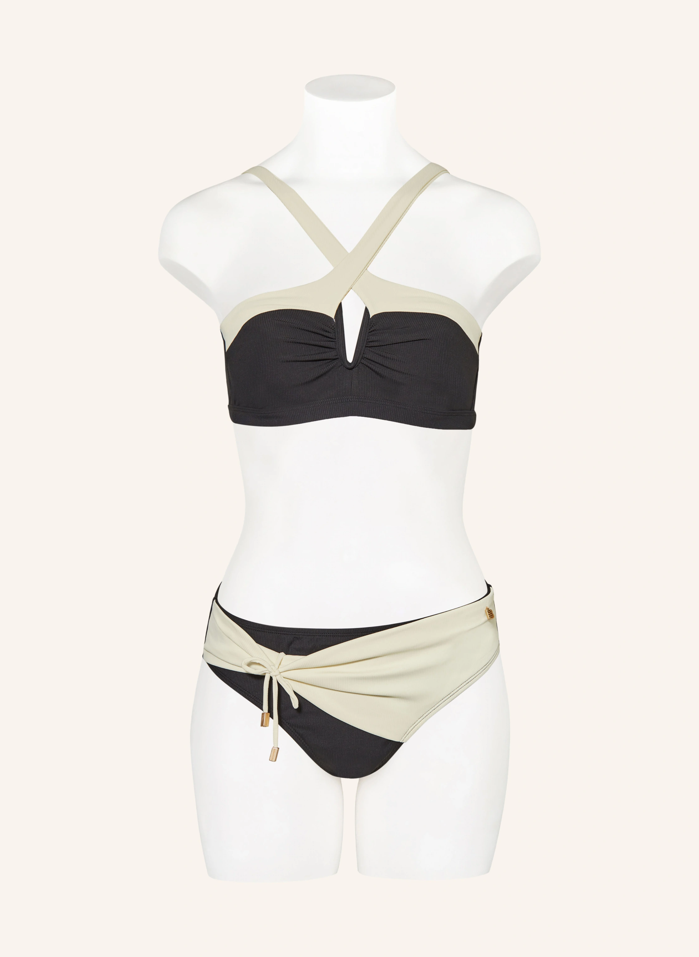 BEACHLIFE Bügel-Bikini-Top VANILLA & BLACK