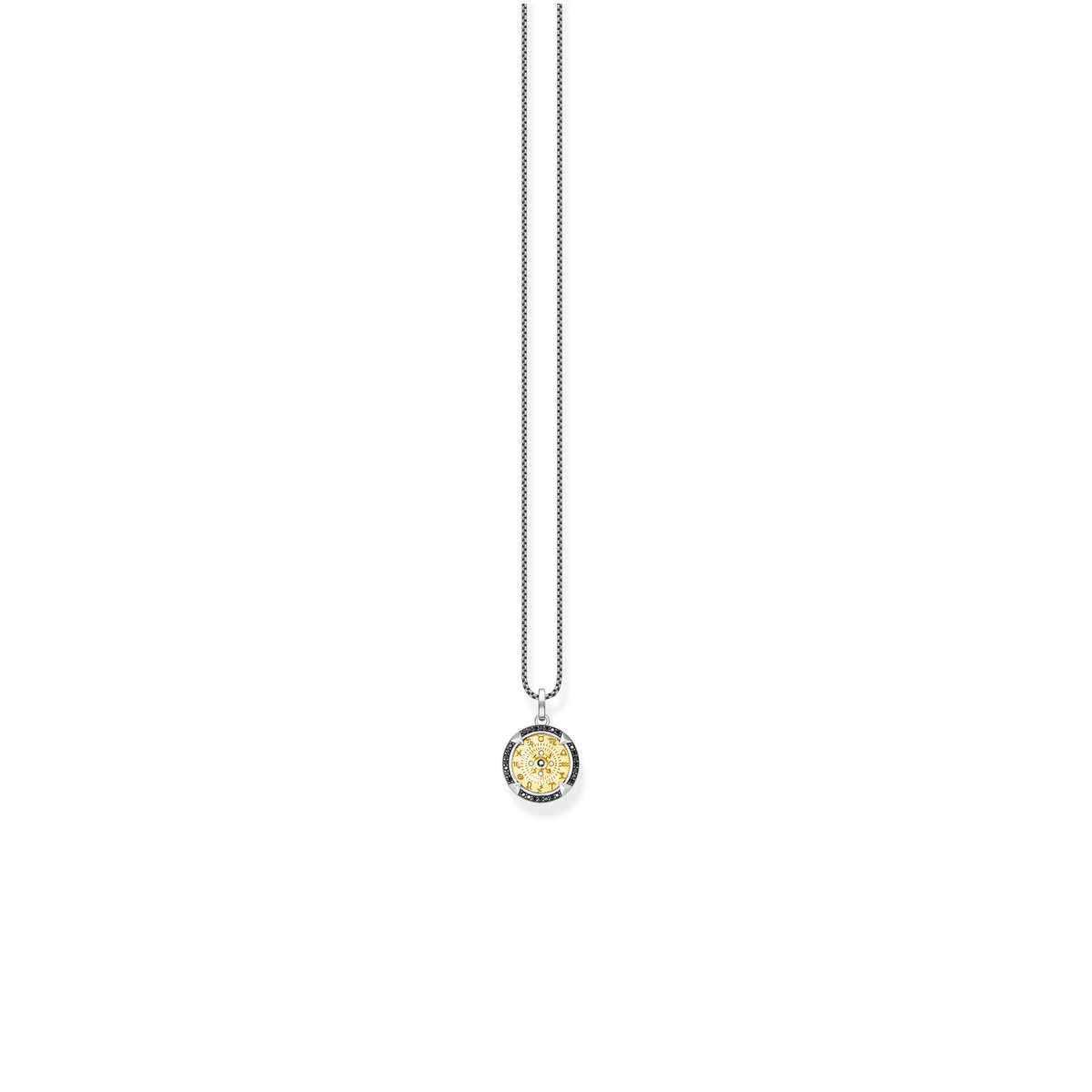 Collier THOMAS SABO argent 925 bicolore signes du zodiaque et zirconias 50 cm