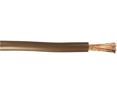 H07 VK 1x10 mm² bruine enkeladerige kabel, verkocht per meter