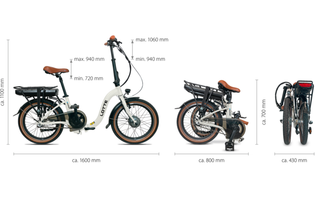 Blaupunkt Lotte faltbares E-Bike 20 Zoll 250W