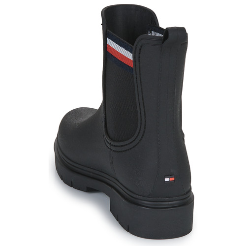 Tommy Hilfiger - Rain Boot Ankle Elastic - Noir