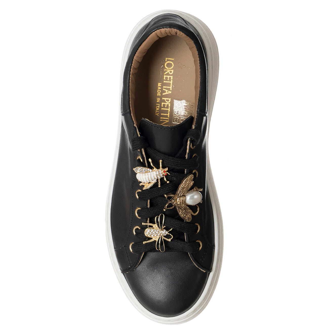 Loretta Pettinari Sneakers en Cuir Gabrielle noires