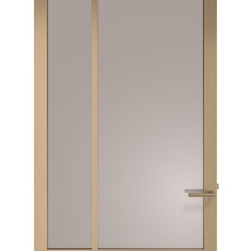 Arne & Bodil binnendeur ABE103 brons glas - metallic brons staallook afwerking