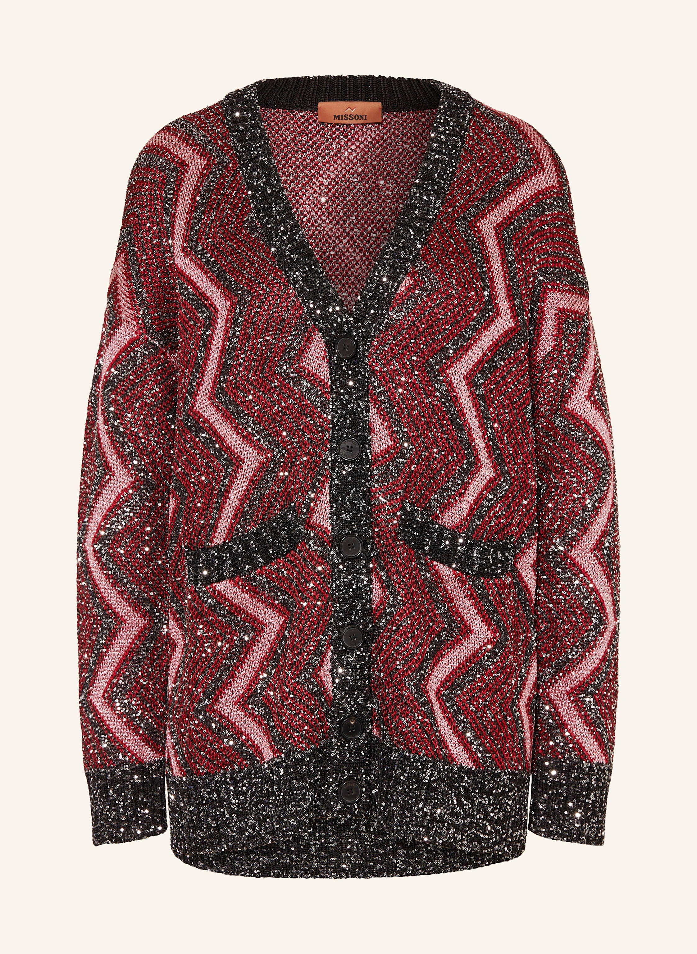 MISSONI Strickjacke mit Pailletten und Glitzergarn