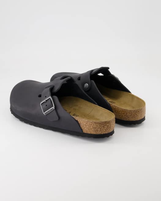 Birkenstock Boston Pantoletten in Schwarz