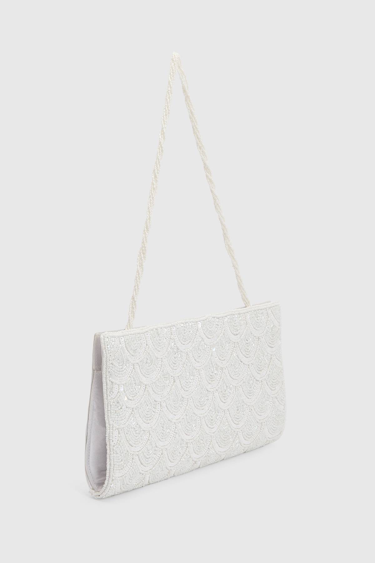 Coast Sac Pochette De Mariée Luna Grande Avec Perles Et Bandoulière Perlée