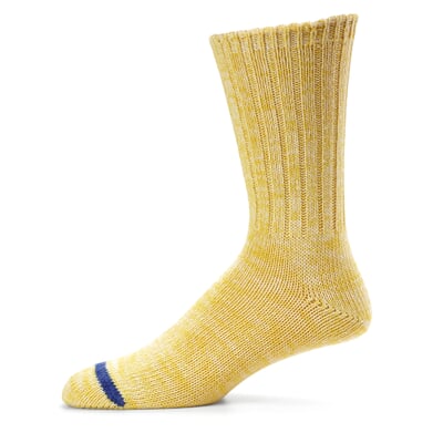 Unisex-Socke, Gelb-Natur-Melange