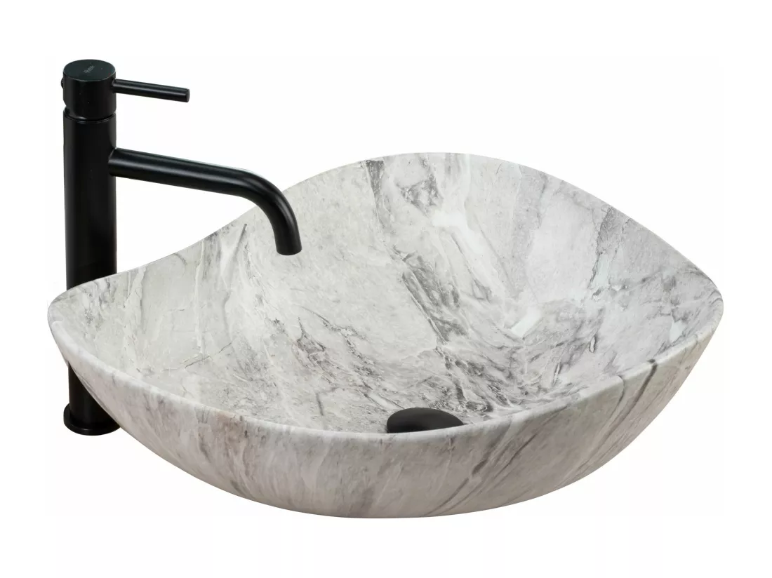 Vasque À Poser Rea Dora Stone White