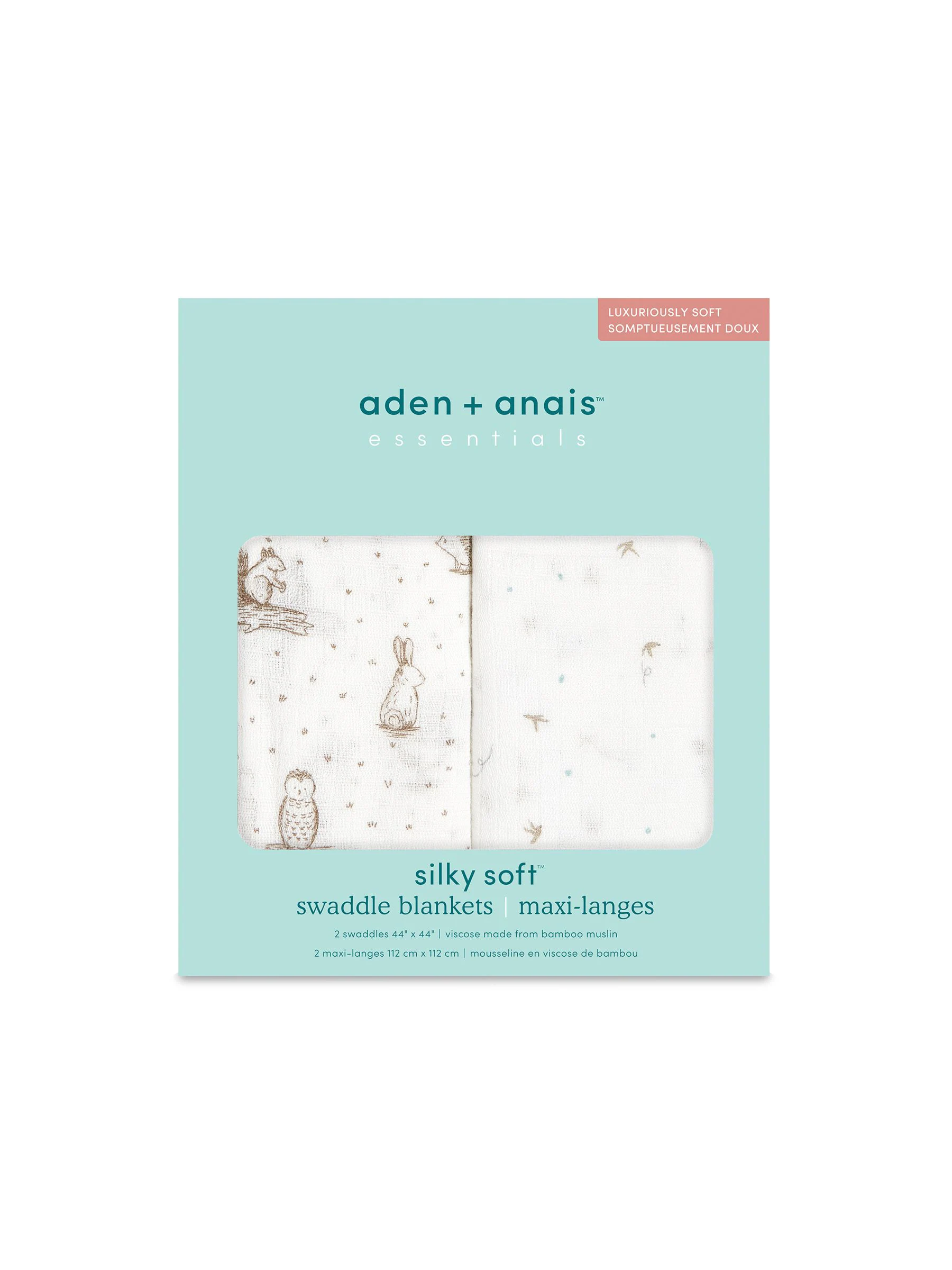 Aden + Anais - Essentials Healing Nature set van 2 zijdezachte mousseline dekentjes