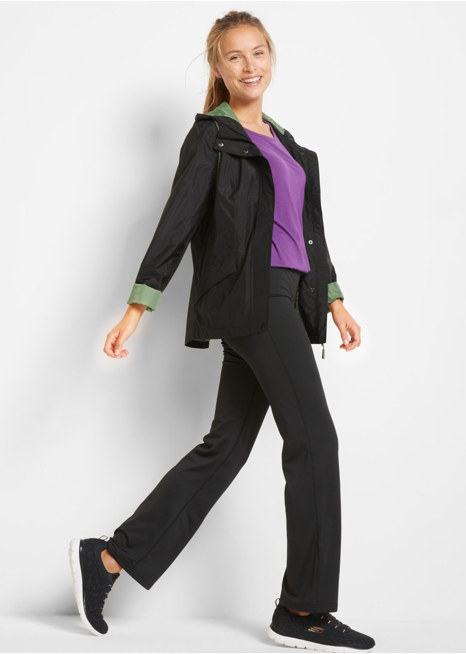 Veste coupe-vent avec polyester recyclé
