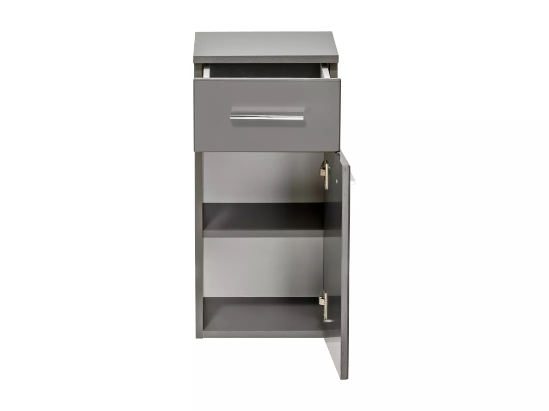 Colonne de salle de bain grise - L30 x P31 x H61 cm - MOLLY