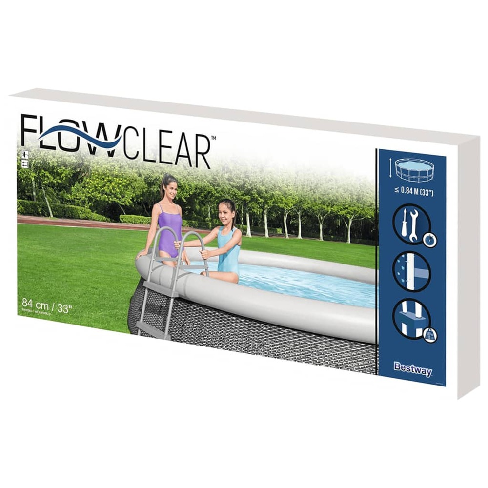 Échelle de piscine à 2 marches flowclear 84 cm