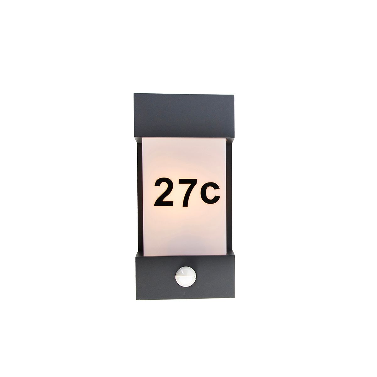 Buiten wandlamp donkergrijs IP44 bewegingssensor - Tide