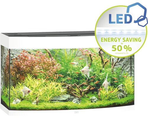 JUWEL Vision 180 aquarium met LED-verlichting, verwarming, filter, zonder kast, wit