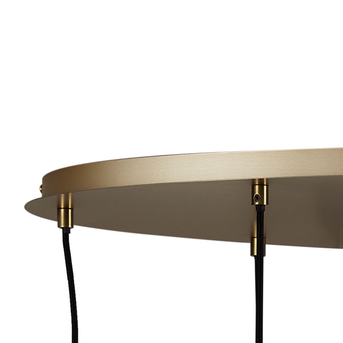 Art Deco hanglamp goud met amber glas 9-lichts - Jia