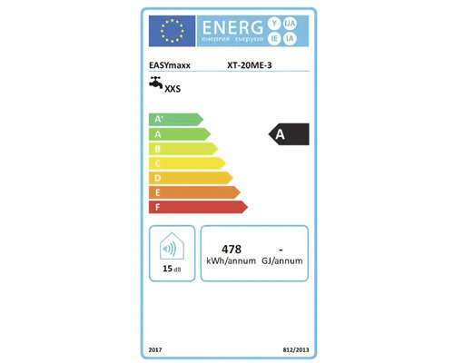 RVS doorstroomverwarmer EASYmaxx 1