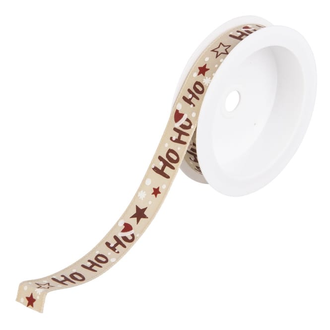 Geschenkband - Ho Ho Ho - ca. 1,5 cm x 2 m