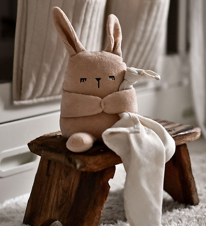 Fabelab Musikalischer Teddybär - Bunny - 18 cm - Dusty Rose
