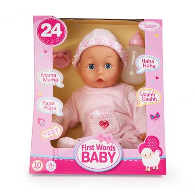 Bayer Design First Words Dukke 38 cm, Rosa