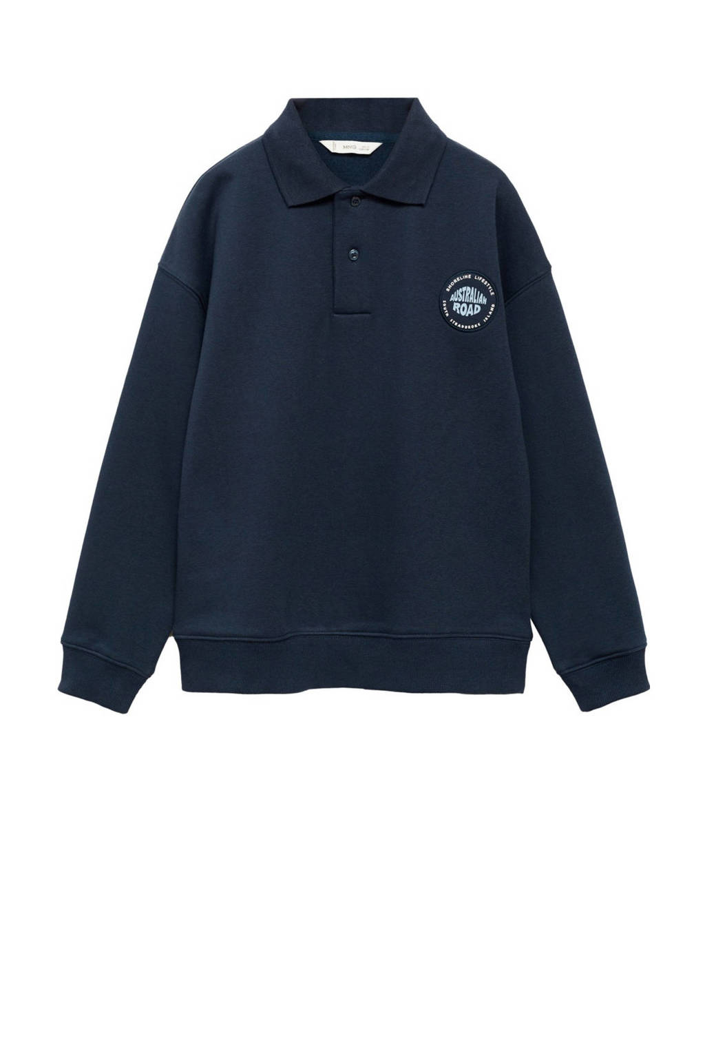 Mango Kids sweater met backprint marine