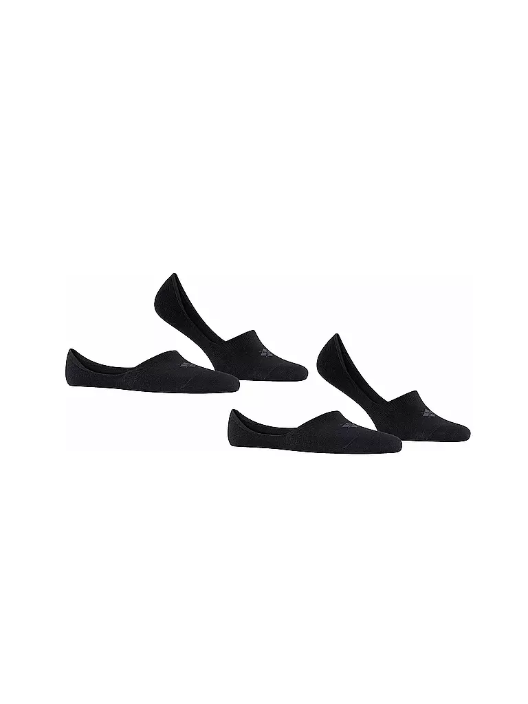 BURLINGTON Herren Füsslinge EVERYDAY 2-er Pkg black schwarz